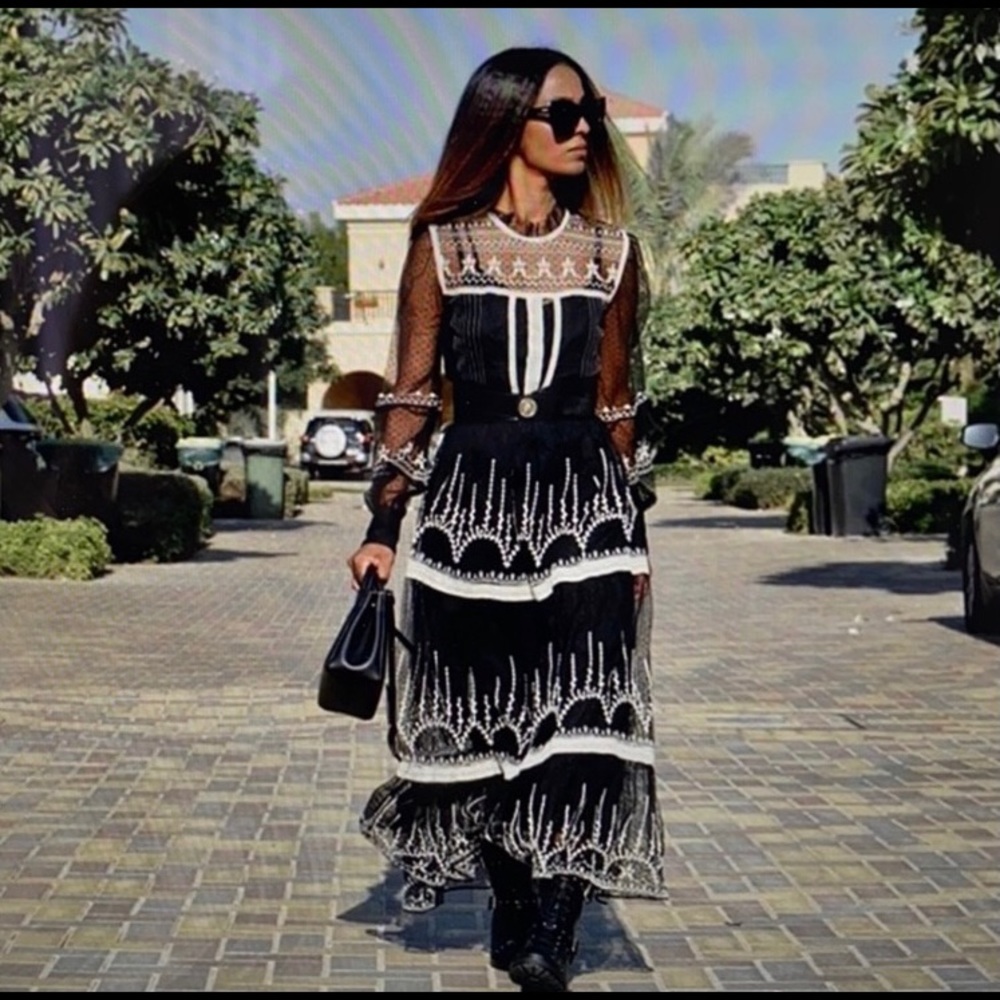 Zara Boho Maxi Dress size Small